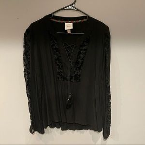 Lace up Blouse